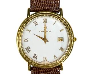 Chrysos 18k Yellow Gold 35mm Watch
