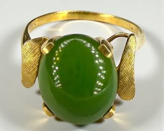 14k Gold and Jade Ring
