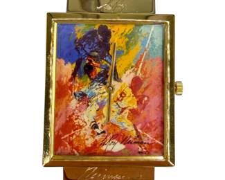 Bulova LeRoy Neiman Artists Gold Plated Quartz Watch
