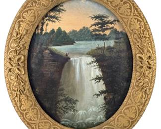 Antique Minnehaha Falls Oil on Canvas
