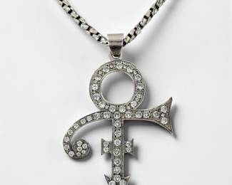 Prince's Iconic "Love Symbol" Sterling Silver Necklace & Pendant
