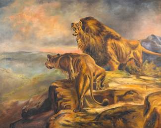 After R. Atkinson Fox 'The Enemy's Country' Oil on Canvas
