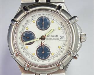 Krieger B929 Automatic 41mm Swiss Chronograph White
