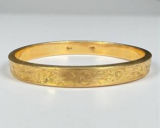 14k Gold Victorian Bangle Bracelet
