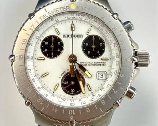 Krieger Velocita 40mm Men's Quartz Chronograph Stainless
