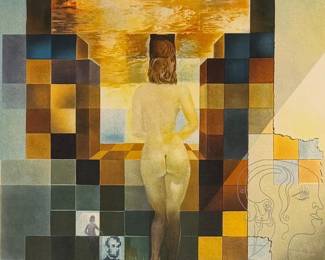 Salvador Dali "Lincoln in Dalivision" Lithograph
