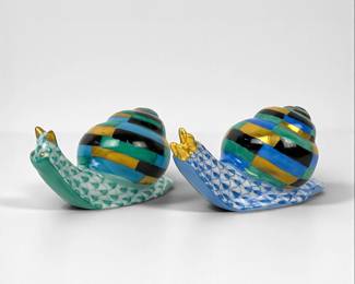 (2) Herend Fishnet Snails

