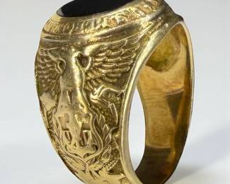 US Merchant Marine Cadet Corp 10K Gold Ring

