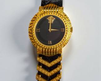Gianni Versace Medusa Gold Plated Quartz Wrist Watch
