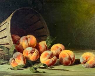 Albert Francis King 'Peaches' Oil On Canvas
