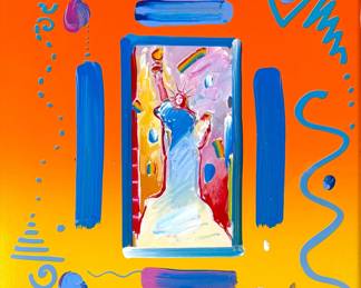 Peter Max "Statue of Liberty" Mixed Media
