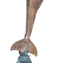 Lot 1042
Robert Wyland (American, B. 1956) Life Size Bronze Sculpture #AP 3/10 1994, 'Friendly Dolphin'