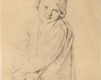 Lot 1030
After Jean-Auguste-Dominique Ingres (French, 1780-1867) Lithograph on Paper 'L'enfant a La Chevre'