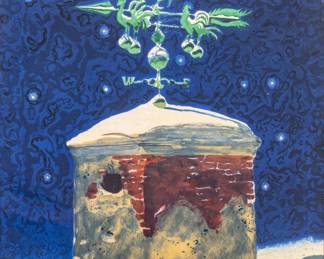 Lot 1028
Jamie Wyeth (American, B. 1946) Lithograph in Colors on Wove Paper 1980, 'Weathervane'