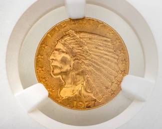 Lot 30
1927 $2.5 Indian Head Gold Coin
