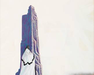 Lot 1034
Bill (William) Rabbit (American, 1946-2012) Acrylic on Canvas 'Silent Messenger'