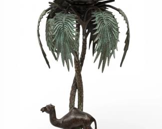 Lot 54
Egyptian Revival Style Bronze Camel Centerpiece Compote H 20" Dia. 13"