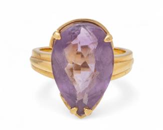 Lot 10
14k Yellow Gold and Amethyst Cocktail Ring Size 7.5