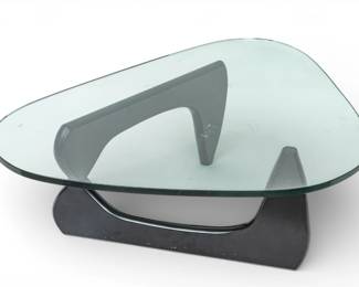 Lot 1052
Isamu Noguchi (American, 1904-1988) for Herman Miller (American) Glass, Lacquered Wood Coffee Table 20th Cent., 'Model IN-50'