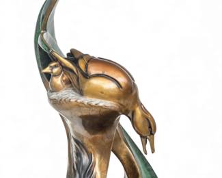 Lot 1046
Jason Napier (American, B. 1973) Bronze Sculpture 2003, 'Swimming Lessons'