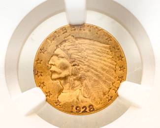 Lot 31
1928 $2.5 Gold Indian Head Coin