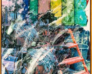 Lot 1005
Darryl Pottorf (American, B. 1952) Robert Rauschenberg (American) Mixed Media on Paper, UV Coated Watercolor on Polyaminate61