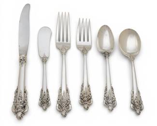 Lot 41
Wallace Grande Baroque Sterling Silver Flatware Service for 12, 86.5 t oz 72 PCS