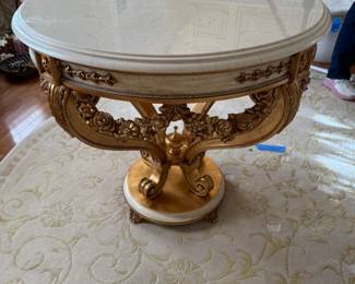 French Center Table 36" round x 32" high