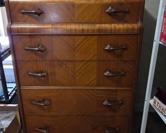 Art Deco Waterfall Tallboy Dresser