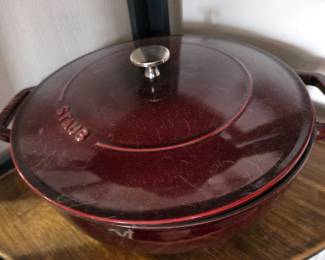 Staub Cast Iron Braiser in Grenadine