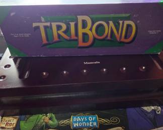 Tribond, Ticket to Ride, and Mancala Board Games