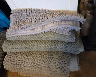 Plush Chenille Bath Mats  Pebble and Shag Styles