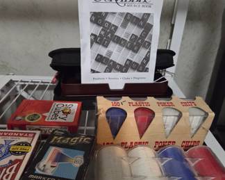 Assorted Board Games and Poker Chips