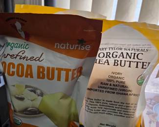Organic Unrefined Cocoa Butter and Organic Shea Butter