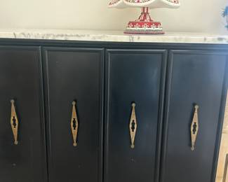 MCM Marble top cabinet