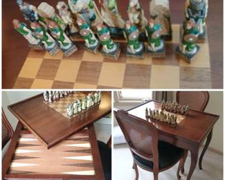 Chess table and chairs