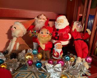 Vintage Christmas decor and ornaments