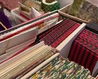 Vintage wrapping paper and boxes