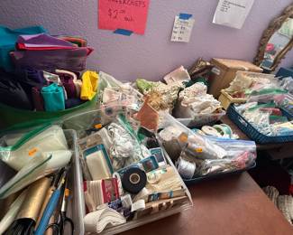 Vintage fabric and sewing notions