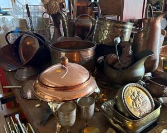 Vintage brass and copper