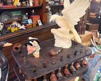 vintage pipe collection, many collectibles