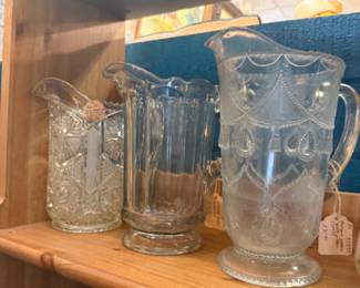 vintage glass pitchers