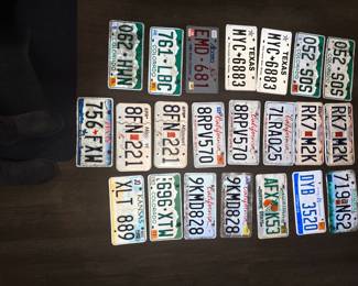 A collection of license plates