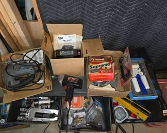 Tools and many different vacuum attachments including Dyson