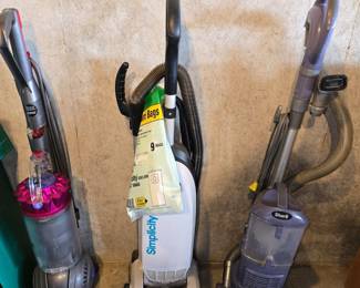 Vacuums all clean and work very well Dyson, Simplicity, and Shark