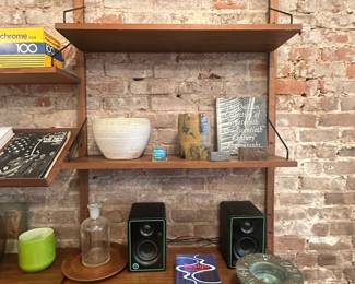 Ceramic items and book on mid-century design