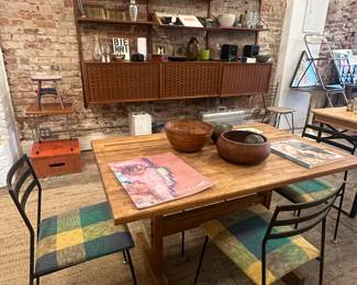 Nice iron chairs, and trestle table