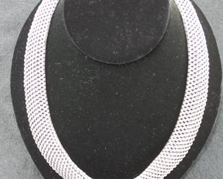 Braided sterling Silver necklace