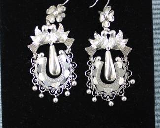 Frida Kahlo design, sterling silver