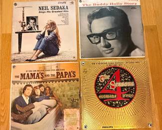 Collection of Classic Rock, Pop, and Soul Vinyl Records